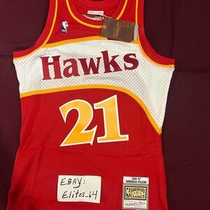 Mitchell and Ness Hawks Dominique Wilkins swingman jersey, small brand new